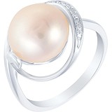 Женское золотое кольцо с бриллиантами и жемчугом, 1668766