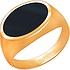 Мужское золотое кольцо с ониксом - фото 1