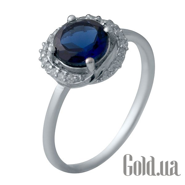 

Женские кольца Fresh Jewelry, Женское серебряное кольцо с синт. сапфиром и куб. циркониями, 17.5