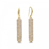 Сережки з кристалами Swarovski в позолоті, 1722014