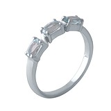 Женское серебряное кольцо с топазами, 1728158