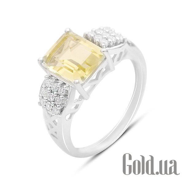 

Женские кольца Fresh Jewelry, Женское серебряное кольцо с куб. циркониями и кварцем, 17
