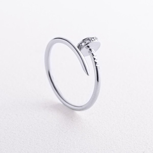 Женское золотое кольцо с куб. циркониями