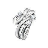 Pierre Cardin Женское серебряное кольцо с куб. циркониями, 051870
