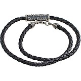 Кожаный шнурок на руку с вставками из серебра, 1555103
