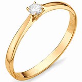 Золотое кольцо с бриллиантом, 1556127