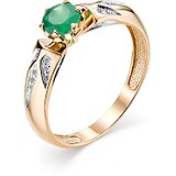 Женское золотое кольцо с бриллиантами и агатом, 1606047