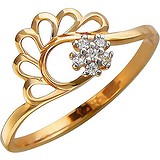 Женское золотое кольцо с куб. циркониями, 1613983