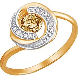 Женское золотое кольцо с куб. циркониями, 1622943