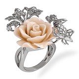 Женское серебряное кольцо с эмалью, 1667231