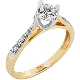 Золотое кольцо с бриллиантами, 1673375
