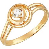 Золотое кольцо с бриллиантом, 1674655