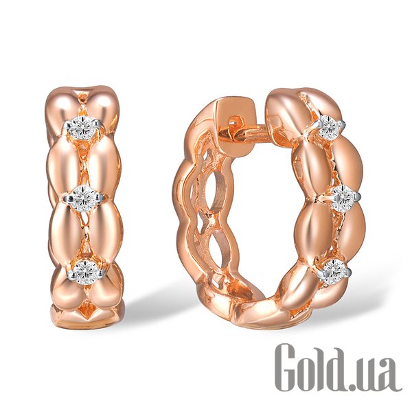 

Серьги-кольца Lurie Jewelry, Золотые серьги с бриллиантами