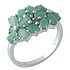 Женское серебряное кольцо с изумрудами - фото 1