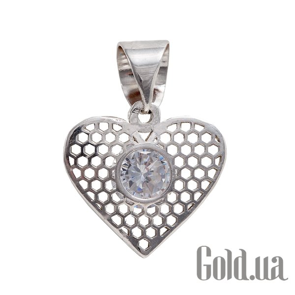 

Кулоны-сердечки Ivon jeweler, Серебряный кулон с куб. цирконием