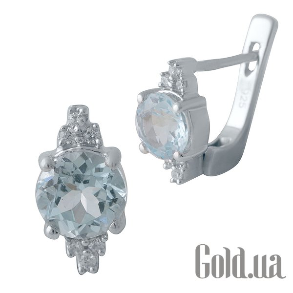 

Серьги Fresh Jewelry, Серебряные серьги с топазами и куб. циркониями