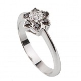 Жіноча золота каблучка з діамантами, 1730463