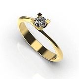 Золотое кольцо с бриллиантом, 1768863