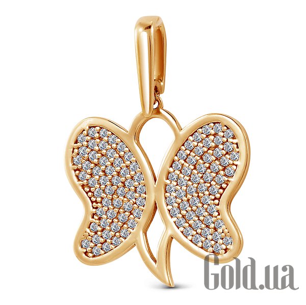 

Женский кулон Украина, Золотой кулон с куб. циркониями