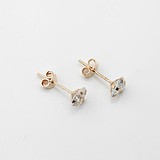 Золотые серьги с куб. циркониями, 1796767