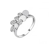 Женское серебряное кольцо с куб. циркониями, 143264