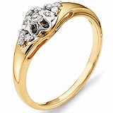 Золотое кольцо с бриллиантами, 1554080