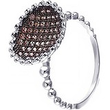 Женское серебряное кольцо с куб. циркониями, 1609376