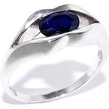 Silver Wings Женское серебряное кольцо с сапфиром, 1618080