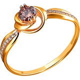 Женское золотое кольцо с куб. циркониями, 1622944