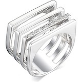 Женское серебряное кольцо с куб. циркониями, 1651872