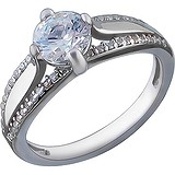 Серебряное кольцо с кристаллами Swarovski, 1656992