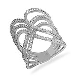 Женское серебряное кольцо с куб. циркониями, 1665184