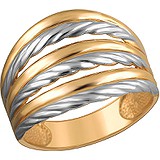 Женское серебряное кольцо в позолоте, 1670048