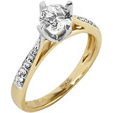 Золотое кольцо с бриллиантами, 1673376