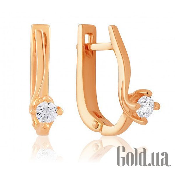 

Серьги Украина, Золотые серьги с Swarovski Zirconia