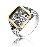 Мужское серебряное кольцо в позолоте, 1690528