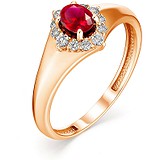 Женское золотое кольцо с рубином и бриллиантами, 1703840