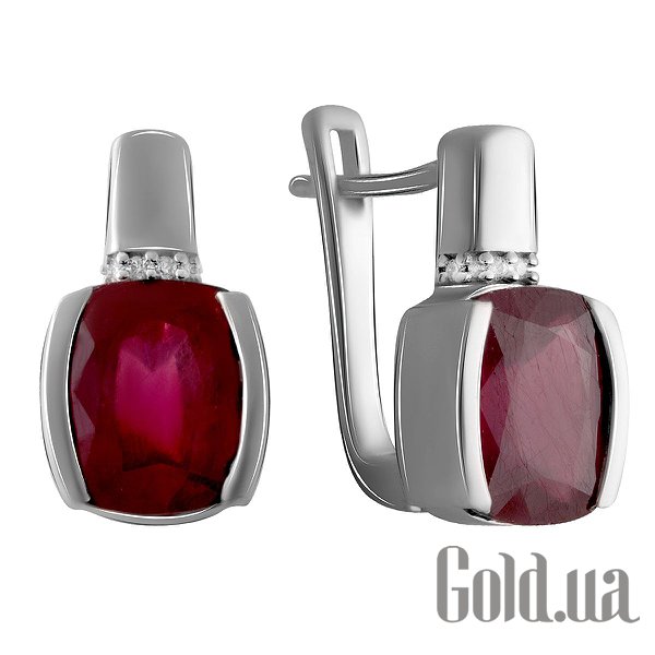 

Серьги Fresh Jewelry, Серебряные серьги с куб. циркониями и рубинами