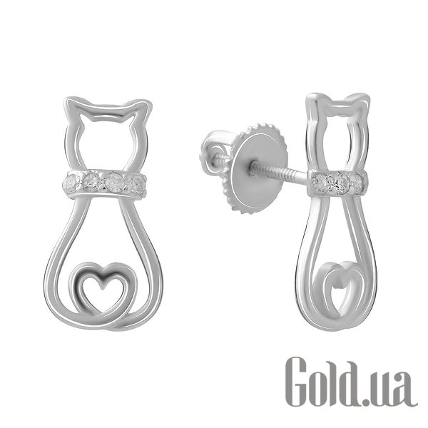 

Серьги-гвоздики Fresh Jewelry, Серебряные серьги с куб. циркониями