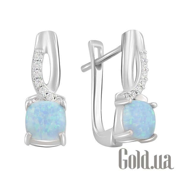

Серьги Fresh Jewelry, Серебряные серьги с куб. циркониями и опалами