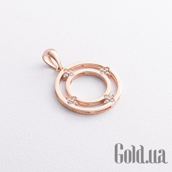 

Женский кулон Украина, Золотой кулон с куб. циркониями