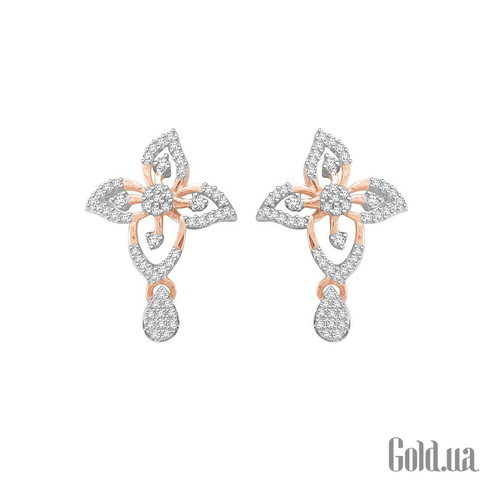 His & Her Золотые серьги с бриллиантами HHT8223R/18/NS
