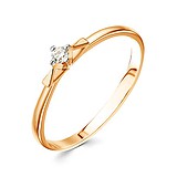 Золотое кольцо с бриллиантом, 1512609