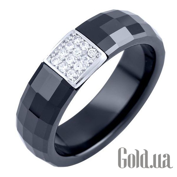 

Обручальное кольцо Fresh Jewelry, Серебряное обручальное кольцо с керамикой и куб. циркониями, 16.5