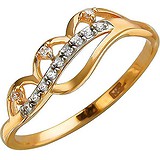 Женское золотое кольцо с куб. циркониями, 1613985