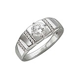 Серебряное кольцо с кристаллами Swarovski, 1617313