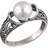 Женское серебряное кольцо с культив. жемчугом, 1654433