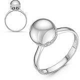 Женское серебряное кольцо с куб. циркониями, 1658273