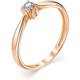 Золотое кольцо с бриллиантом, 1667233