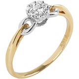 Золотое кольцо с бриллиантами, 1673121